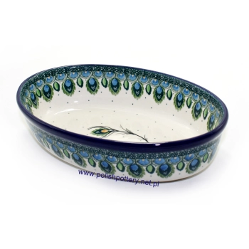 Zapiekacz owalny / Półmisek 24cm dek. 2218X Pawie Pióro